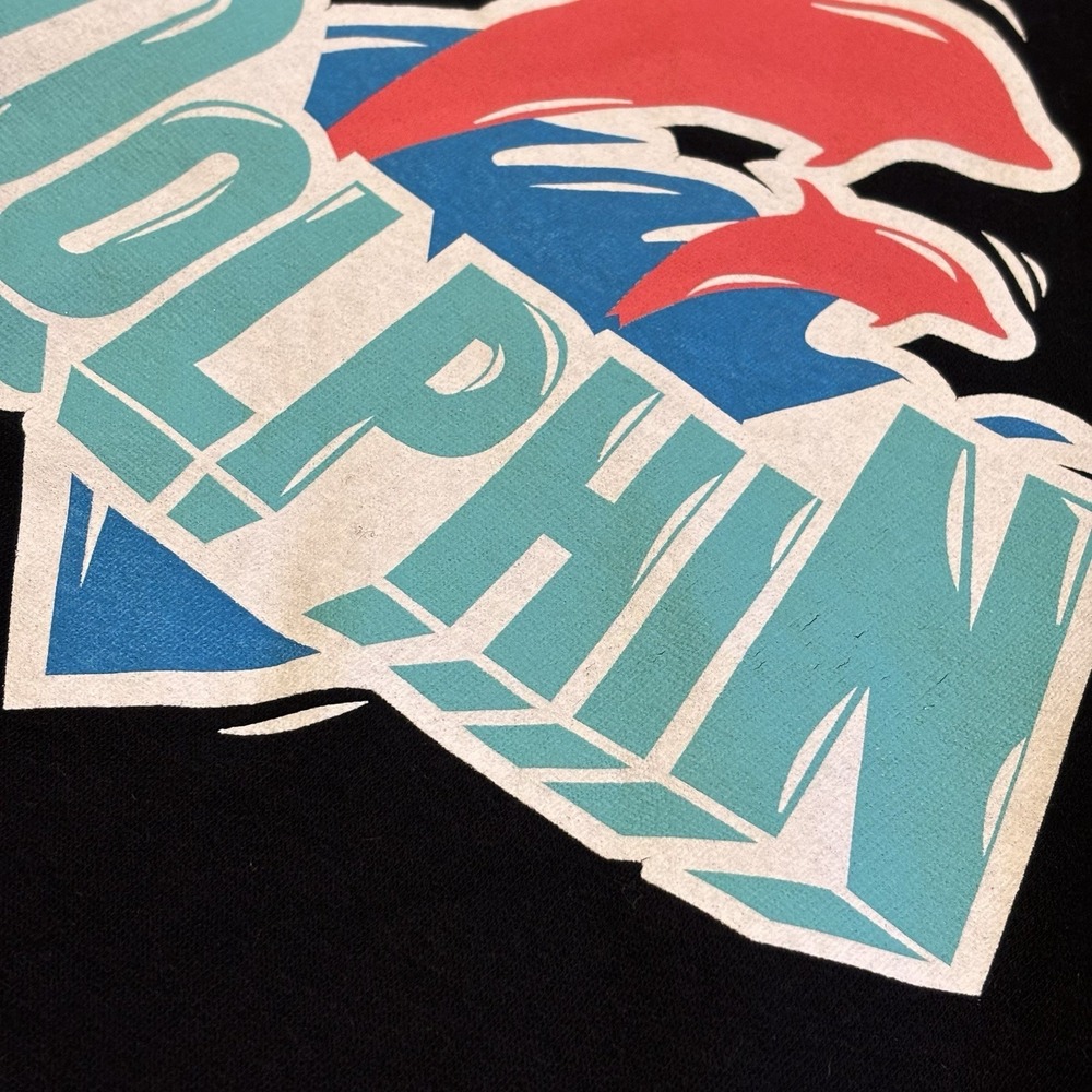 Pink Dolphin Hoodie Men's Medium Black Pullover Graphic Sweatshirt Hip-Hop Y2K - Picture 3 of 8
